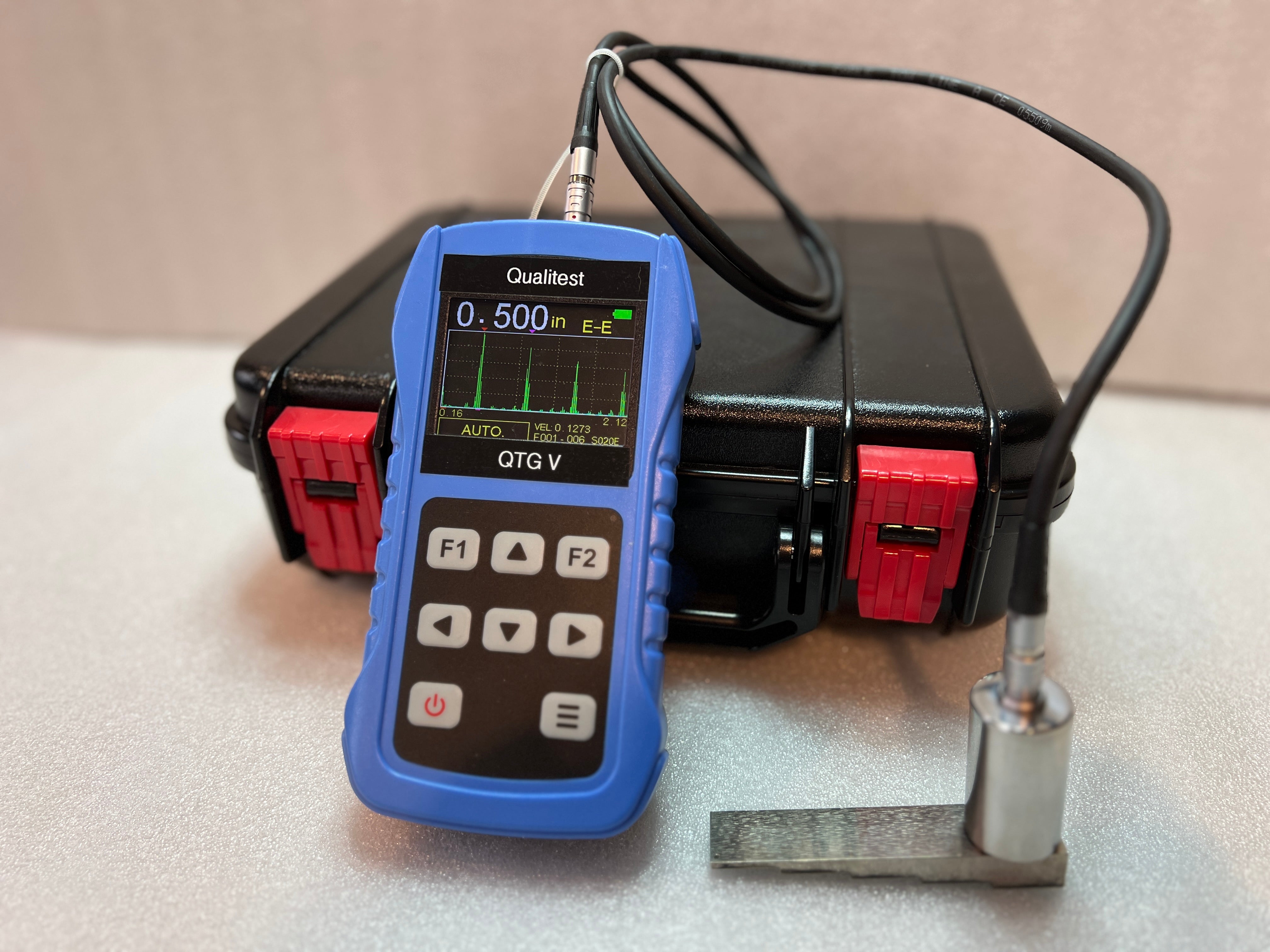 Electromagnetic Thickness Gauge QTG V - No Coupling Gel Required
