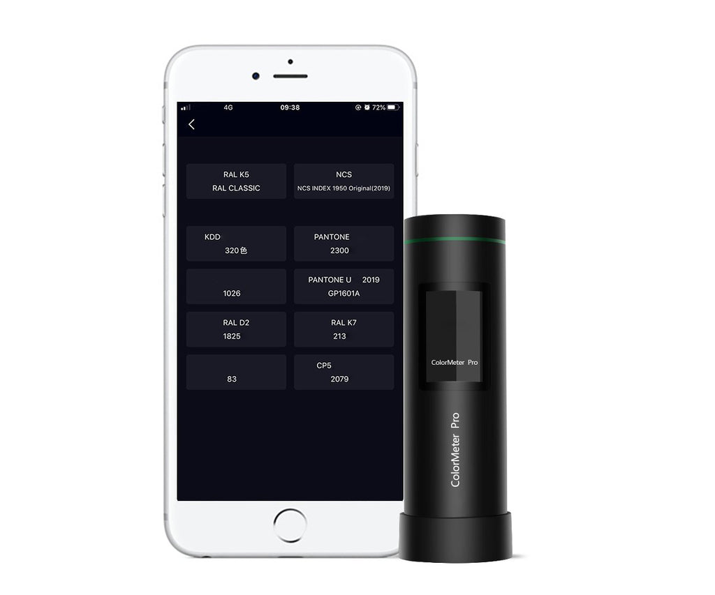 ColorMeter, color measuring tool, color management, Bluetooth colorimeter, color value measurement, color difference, color card database, AI color measurement, auto calibration colorimeter
