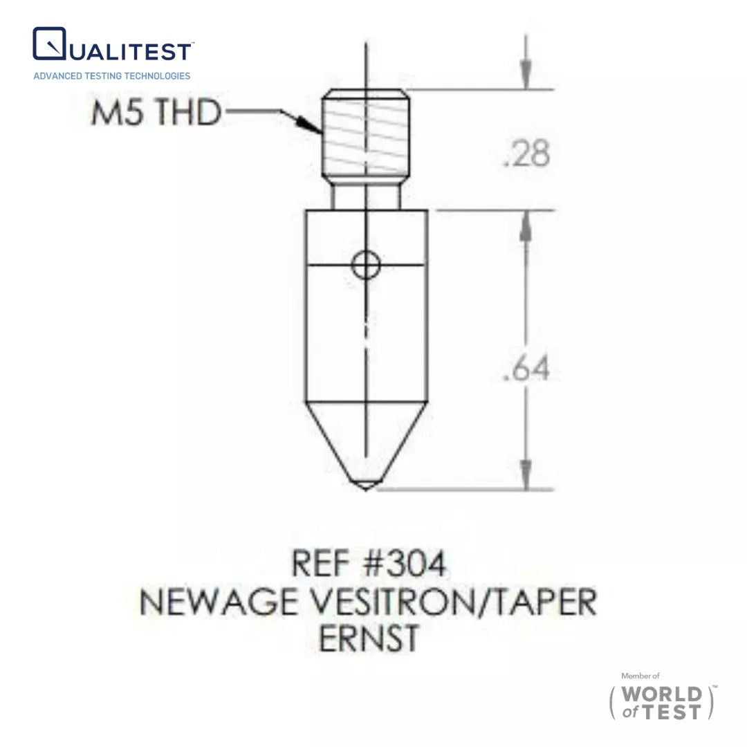 HRC,HRA,&HRD Scales - Taper Style Diamond Indenter - Newage Versitron and Ernst Testers
