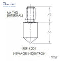 HRC,HRA & HRD Scales Diamond Indenter - Newage Indentron and Indentec Testers