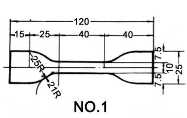 Specimen Cutting Dies JIS K-6301 1