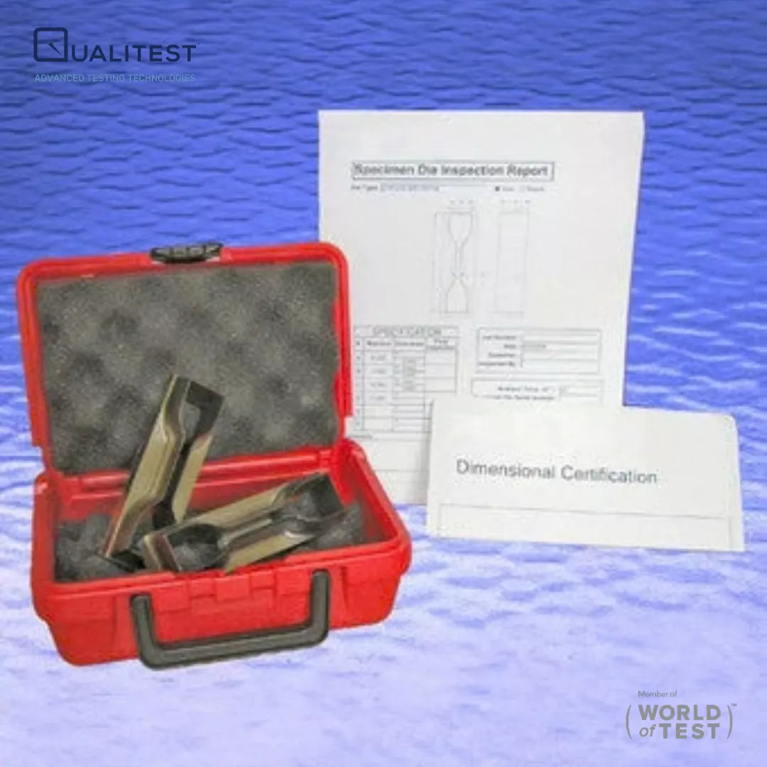Specimen Die - Tear Sample Cutting Die with Slit (ASTM D624 Type B) for Rubber and Elastomer Testing