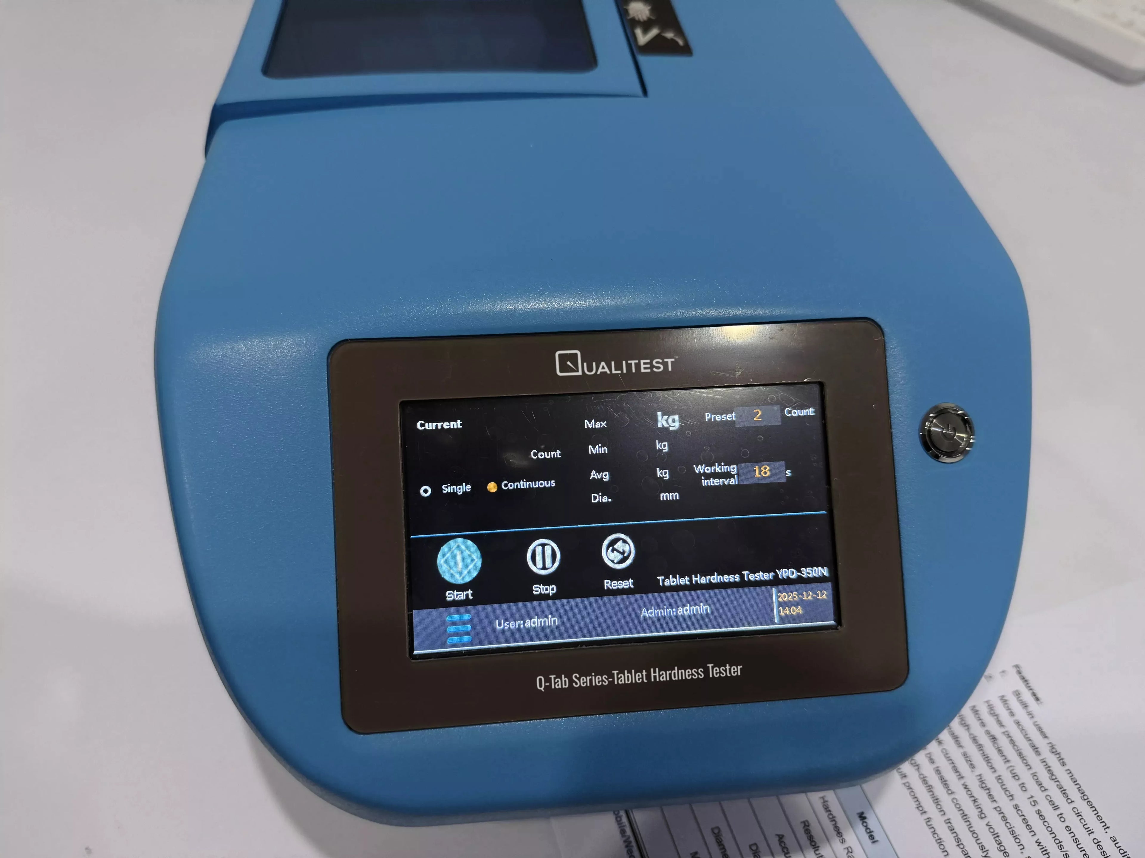 tablet hardness tester